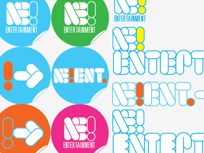 NE Entertainment ID/Brand brand fat hip shit identity logo mark sticker