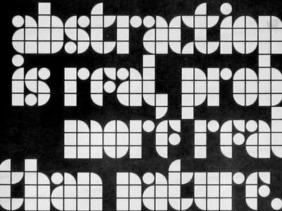 Albers XL Typeface albers face modular shapes type