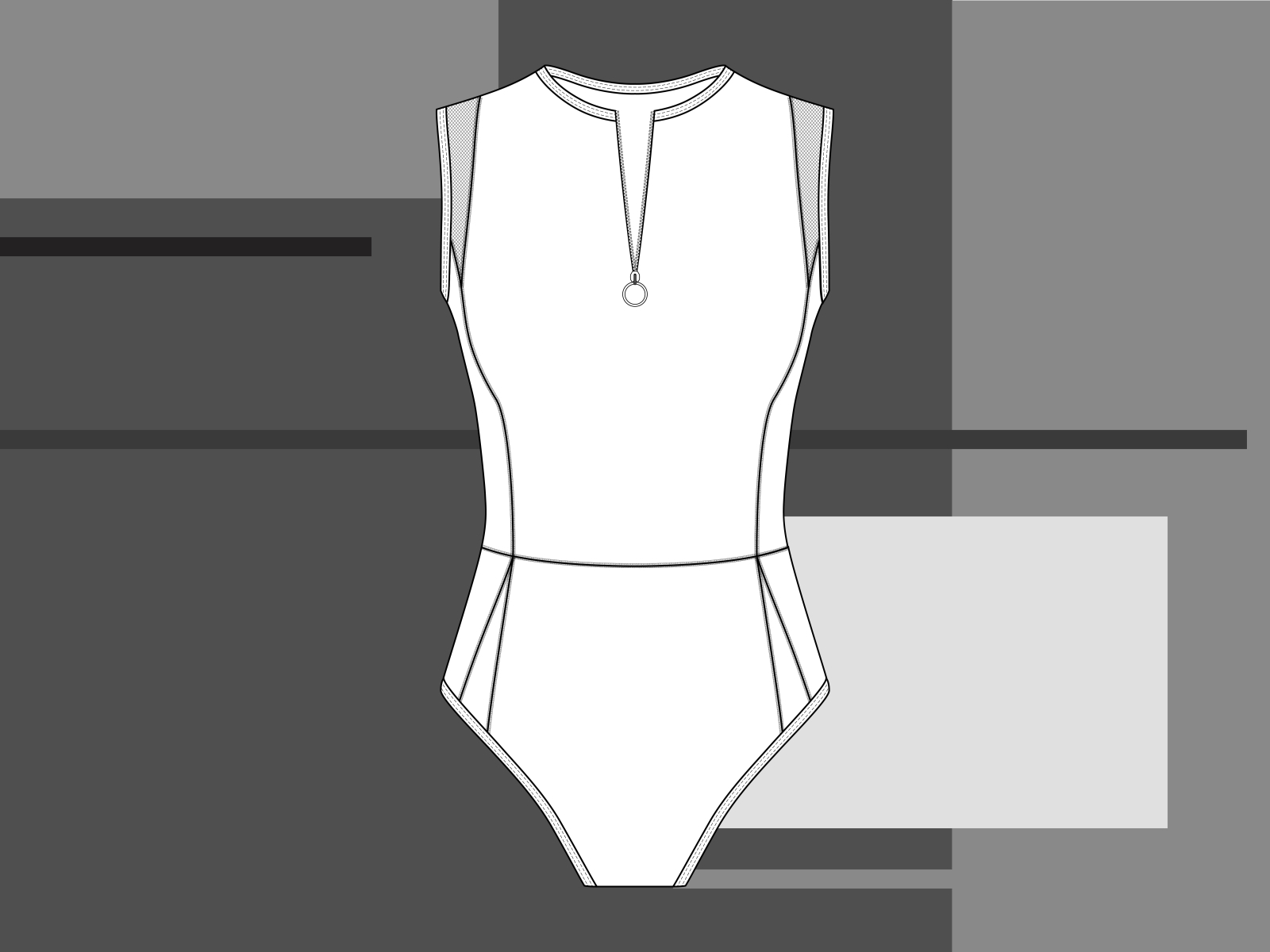 Women's Athletic One Piece Swimsuit - Flat Sketch by Kawintra on Dribbble