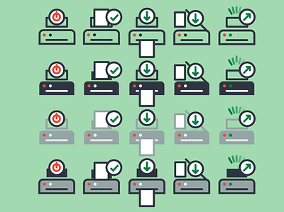 Printer process icons business office office icons office printer printer printing prints