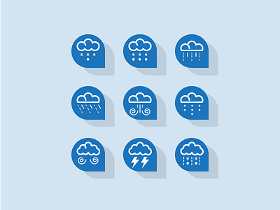 Weather Icons hail icons rain snow thunder weather