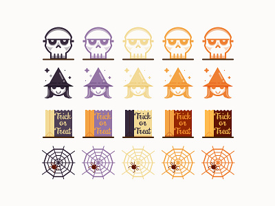 Halloween Icons bag bags candy corn ghost halloween halloween icons icons pumpkin skull skulls spider web witch