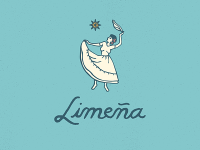 Limena Logo branding design illustration lettering limena logo peru peruvian restaurant star vector woman