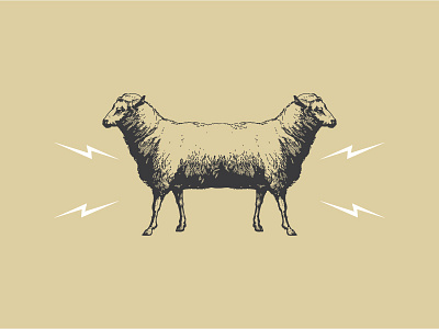 Logo Exploration branding electric logo sheep