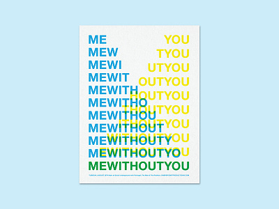 Me Without You Poster gigposter helvetica mewithoutyou poster