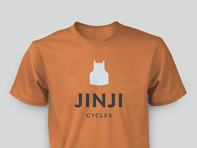 Jinji Cycles Shirt Design apron bicycle cycles jinji logo