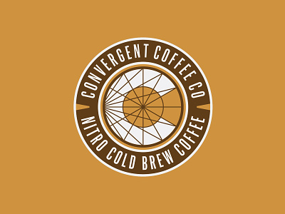 Convergent Coffee Badge coffee cold brew convergent design identity logo