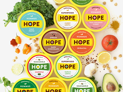 Hope Foods Packaging design food hope foods hummus packaging
