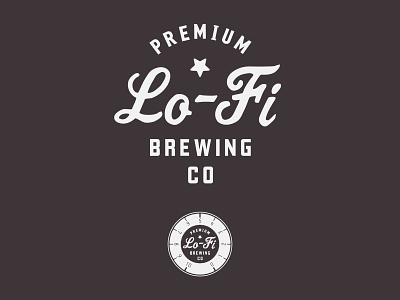 Lo-Fi Brewing Logo beer design identity lofi logo