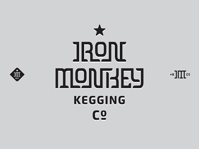 Iron Monkey Logo branding identity keg lettering logo unused wine