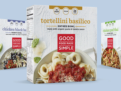 Good Food Made Simple Entrees branding design gfms good food made simple packaging systems