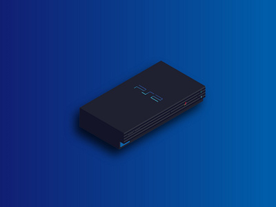 Playstation 2 - Isometric adobexd branding design gamer gamers gaming graphic design icon illustration illustrator isometric design playstation ps2 retrogaming sony vector