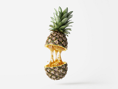 Sliced Pineapple 3d max vray
