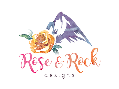 Rose & Rock: Etsy shop logo design