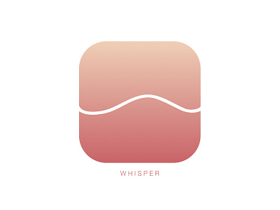 Whisper App Icon • Concept (1) app bluetooth collaboration concept icon ios iphone minimal music sharing whisper wireless