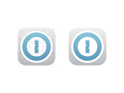 1Password App Icon • Redesign 1password app flat gradient grid icon ios iphone minimal password redesign refine