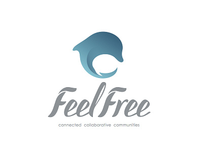 Feel Free • Movement branding business design dolphin feelfree identity logo logomark logotype social