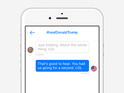 Day 013 • Direct Messaging 013 100 days 100days challenge dailyui day 13 direct messaging donald principle trump ui