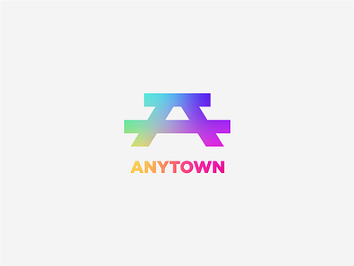 Anytown Leadership Camp • Rebrand anytown camp colorful diversity leadership logo mark picnic simple table troyjthomas youth