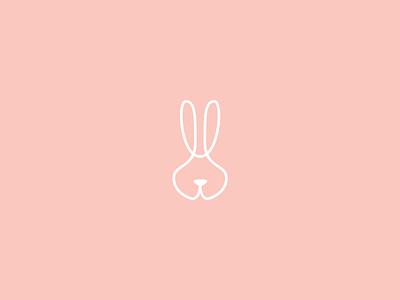 B is for Bunny. alphabet b brand bunny icon identity line logo mark simple soft troyjthomas