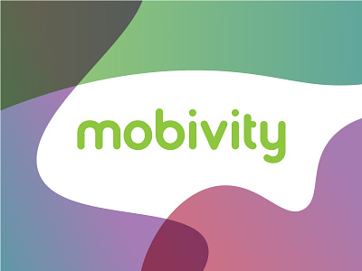 Mobivity Logotype bold branding color identity logo logotype mobivity new refine refreshing rounded