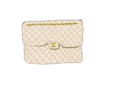 Quilted bag chanel doodleart illustration