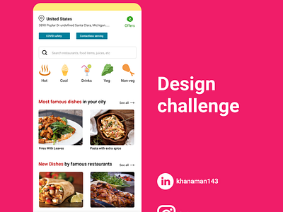 Online food ordering website UX design