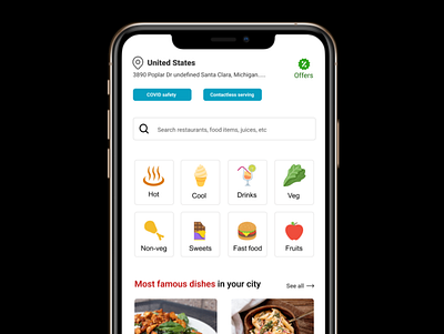 Online food ordering app app design ux designer webdesign