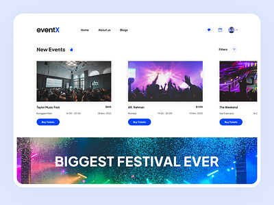 Events Page UI Design