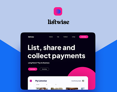 Listwise Finance website UI design finance ui ux web