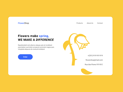 user's first contact with a florist's website figma flower flowers flowershop hero hero section ui design web webdesign website website design