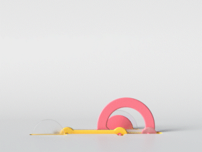 36DaysOfType 2 36daysoftype c4d colorful loop mechanical motiondesign otoy playful typography whimsical