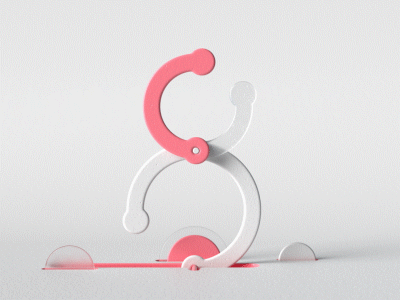36DaysOfType 8 36daysoftype c4d colorful loop mechanical motiondesign otoy playful typography whimsical
