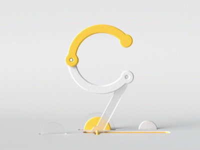 36DaysOfType 9 36daysoftype c4d colorful loop mechanical motiondesign otoy playful typography whimsical