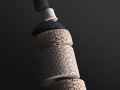 Knitted Bottle #1 3d 3drender c4d cgi design illustration knitted motiondesign otoy