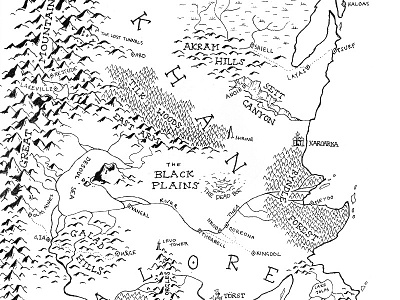 Fantasy Novel Style Map fantasy illustration map medieval