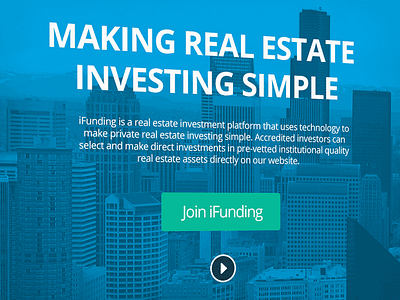 iFunding Masthead app finance real estate responsive web