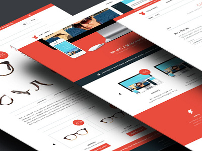 Lean Themes Perspective mockup red themes web