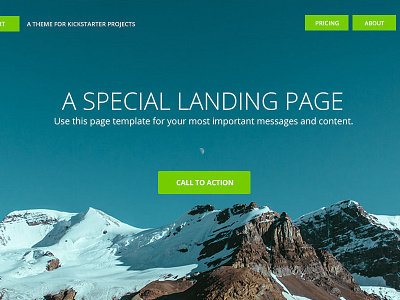 Kickstart Landing 01 header landing new page special wordpress