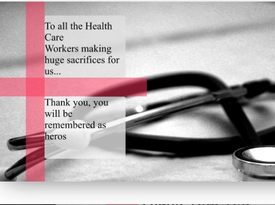 Thank you to the Health Care Workers