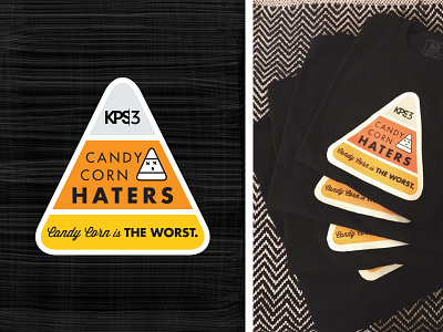 Candy Corn Haters Gonna Hate candy corn halloween illustration logo
