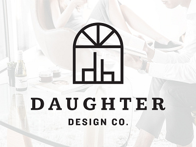 Daughter Design Co. black chair daughter icon illustration interior design line art logo reno staging tahoe window