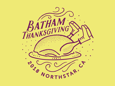 Thanksgiving Logo 2018 california ice skate illustration nevada northstar ornament reno tahoe thanksgiving turkey