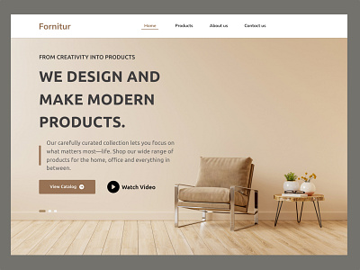 Fornitur - Furniture shop landing page website