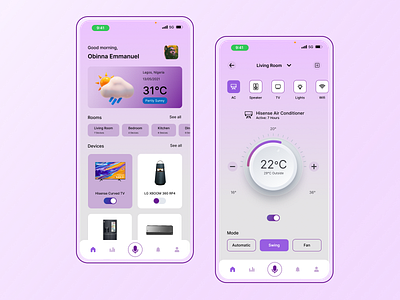 Smart Home App UI app ui design mobile design mobile ui product design smart home smart home app smart home app ui smart home ui ui uiux