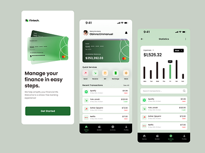 Fintech - Mobile Banking App UI bank bank ui bank ui design banking design fintech fintech design fintech ui design mobile app mobile app design mobile design ui ui design uiux ux ux design