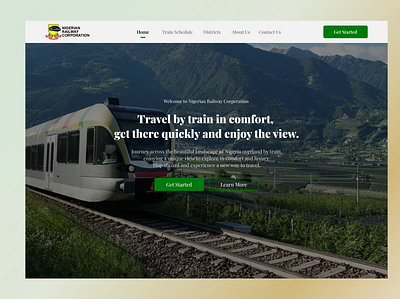 NRC - Railway Company Hero Section design graphic design landing page railway railway app train ui ux web design web ui website design