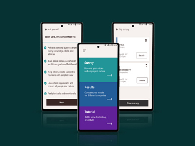 Android App android color home menu design mobile ui ux