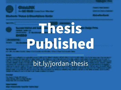 Thesis Published