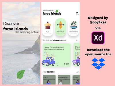 Discover faroe islands (The App of trips, adventures and hotels) adventures app app design application design faroe islands hotels mobile mobile app trips ui ui design uidesign